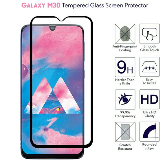 Samsung Galaxy M30 CaseUp Tam Kapatan Ekran Koruyucu Siyah 2